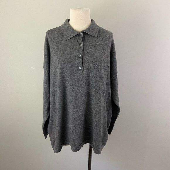 NWT RDI Grey Long Sleeve Shirt - Picture 2 of 8